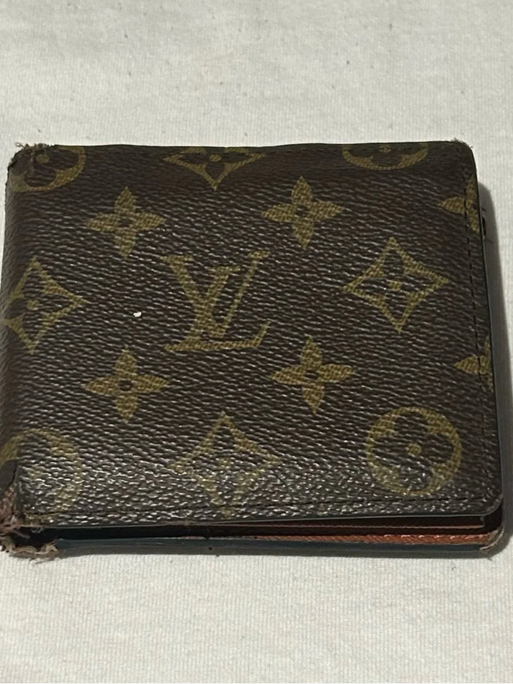 Louis Vuitton Monogram Canvas Money Clip in Brown and Gold